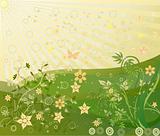 Abstract  floral background - vector illustration
