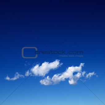 Cirrus cloud in blue sky.