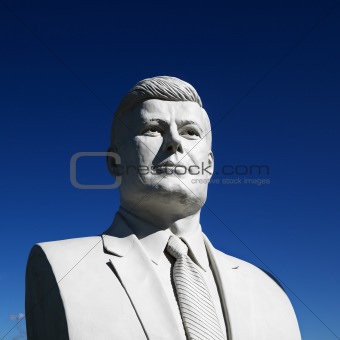 Bust of George Bush sculpture in President\'s Park, Black Hills, 