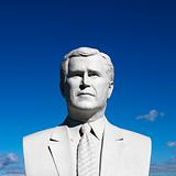 Bust of George Bush sculpture in President's Park, Black Hills, 
