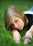 Girl in a grass