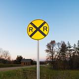 Railroad grade crossing sign.