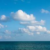 Water and sky in Florida Keys, Florida, USA.
