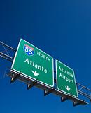 Highway sign in Atlanta, Georgia.