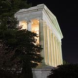 Jefferson Memorial at night in Washington, D.C., USA.