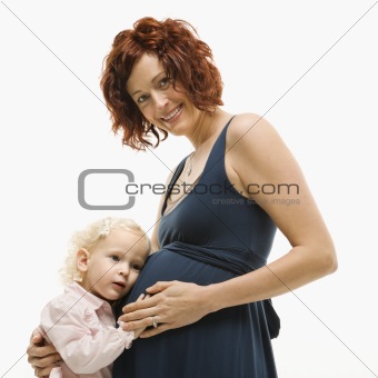 Pregnant mother and child.