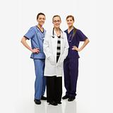 Caucasian women medical healthcare workers.