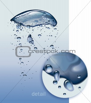 Bubbles in light blue