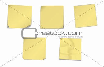 Yellow note papers