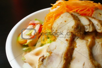 Salad With Chicken Slices
