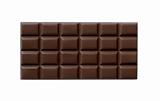 High quality dark chocolate bar isolated