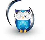cute blue owl