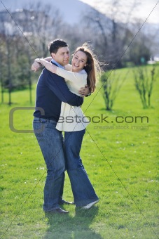 happy couple outdoor