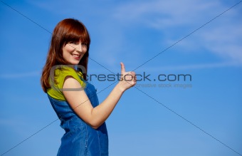 Happy woman on outdoor
