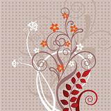 Decorative floral greeting card