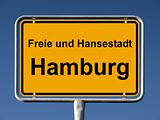 Common city sign of Hamburg, Germany