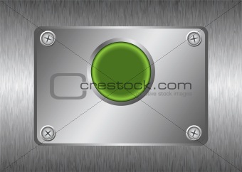 Silver metal button