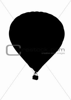 hot air ballon silhouette