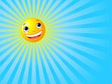 Happy Smiling Sun Summer Background