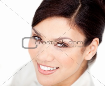 Portrait of a bright businesswoman smiling at the camera 