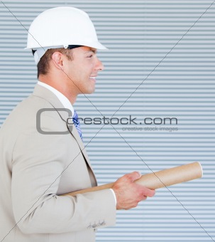 Portrait of a confident architect wearing a hardhat