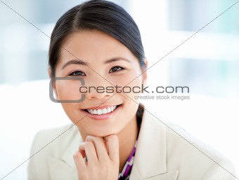 Portrait of a positive businesswoman