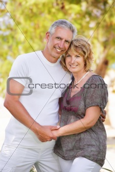 Mature couple smiling