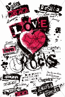 love poster in newspaper style