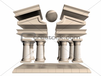 Deconstructed Greek Temple