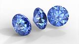 Three blue diamonds