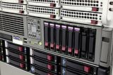 data storage rack with hard drives