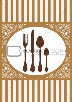 Menu of restaurant card, vector illustrtion