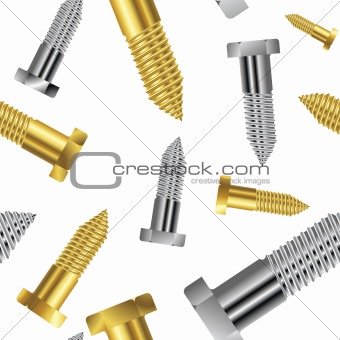 seamless goldish - silver screw pattern
