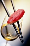 Sushi and wine