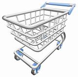A shiny shopping cart trolley vector illustration 