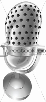 Retro steel radio microphone
