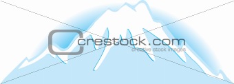znachek  mountains.Vector illustration 