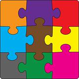 Colour puzzles.Vector illustration