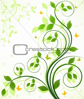 Floral background vector