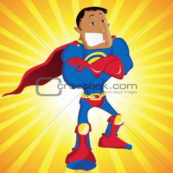 Black Super Man Hero Dad. 