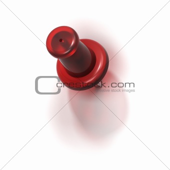 red plastic pushpin or thumbtack - refuse