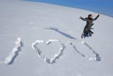 I love you in the snow