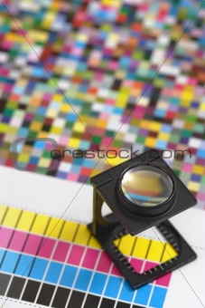Printers magnifying glass