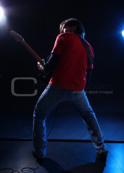 Guitar player on stage