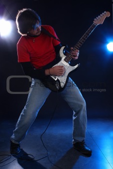 Guitar player on stage