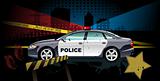 police car - vector illustration