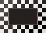 checkered mono picture frame