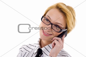  woman speaks on phone