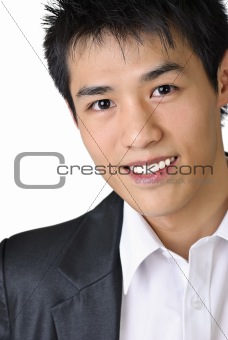 Closeup portrait of Asian businessman