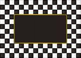 checkered oblong picture frame